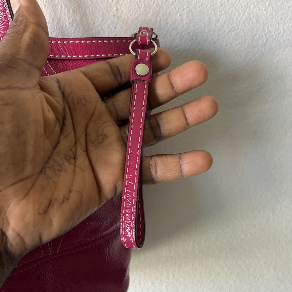 Vtg Coach Berry Pink Hand Bag Small Soho Y2K Patent Leather Hobo Shoulder Purse - Picture 14 of 16